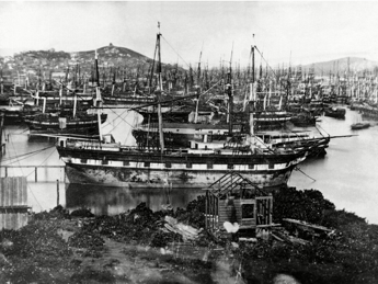 Le port de San-Francisco en 1850